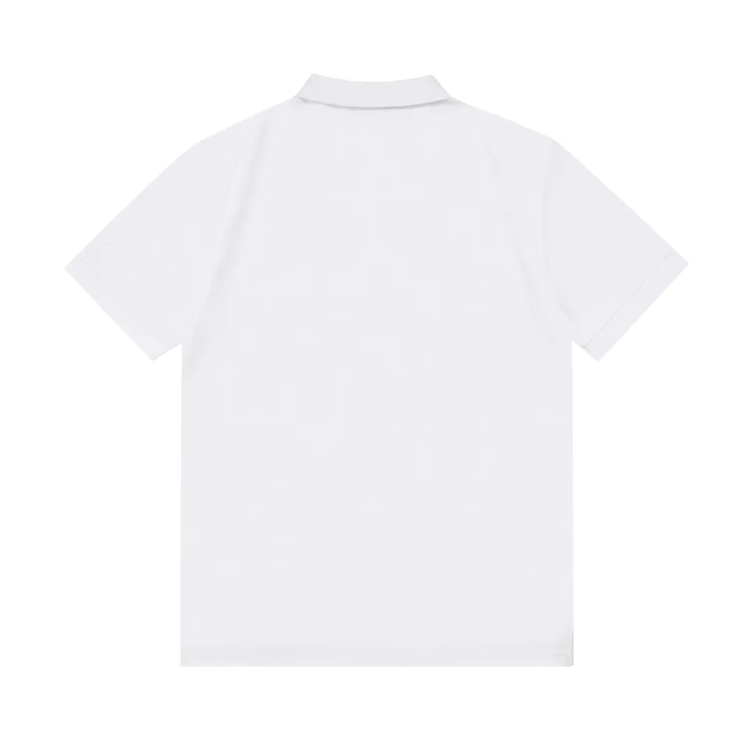 🅿️190 RALPH LAUREN 2025 new style classic polo embroidered little bee logo, same style for men and women, casual polo shirt ·Customized pique cotton fabric ·Imported Tajima machine embroidery technology ·Collar label, hangtag, main mark and three labels complete Color: White Size: M-XXXL
